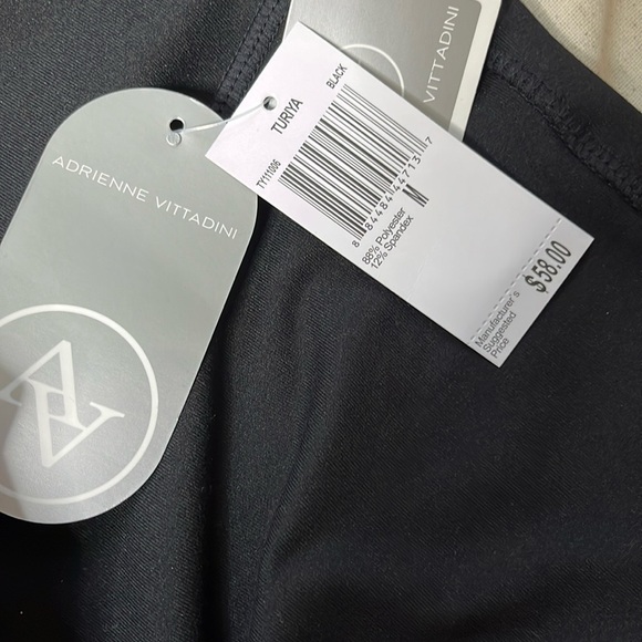 Adrienne Vittadini Turiya Quick Dry High Waist Black Leggings M NWT Minimalist - Picture 11 of 14